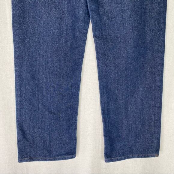 Old Navy Blue Denim Elastic Waist Drawstring Pull On Straight Jeans 14 XXL - Picture 7 of 9